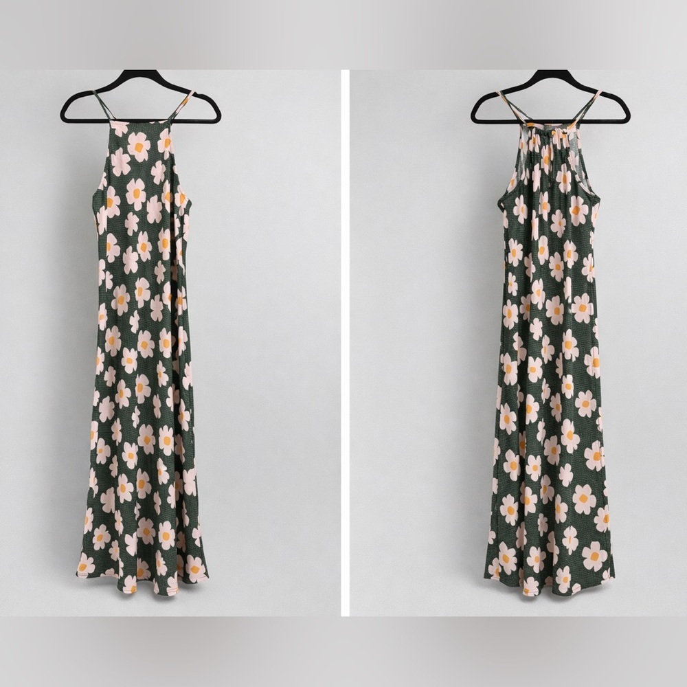 Dress Forum Floral Maxi Dress - Green and Pink